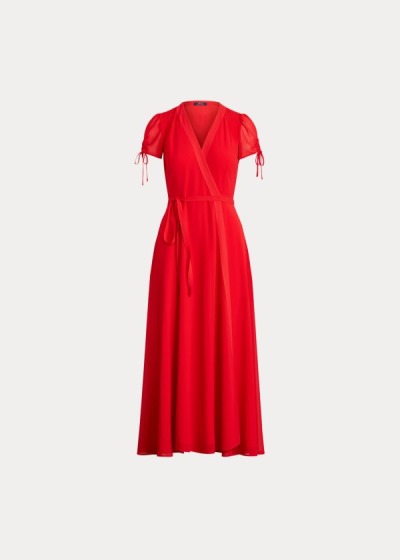 Women's Polo Ralph Lauren Crepe Wrap Dresses | 507421ZTY